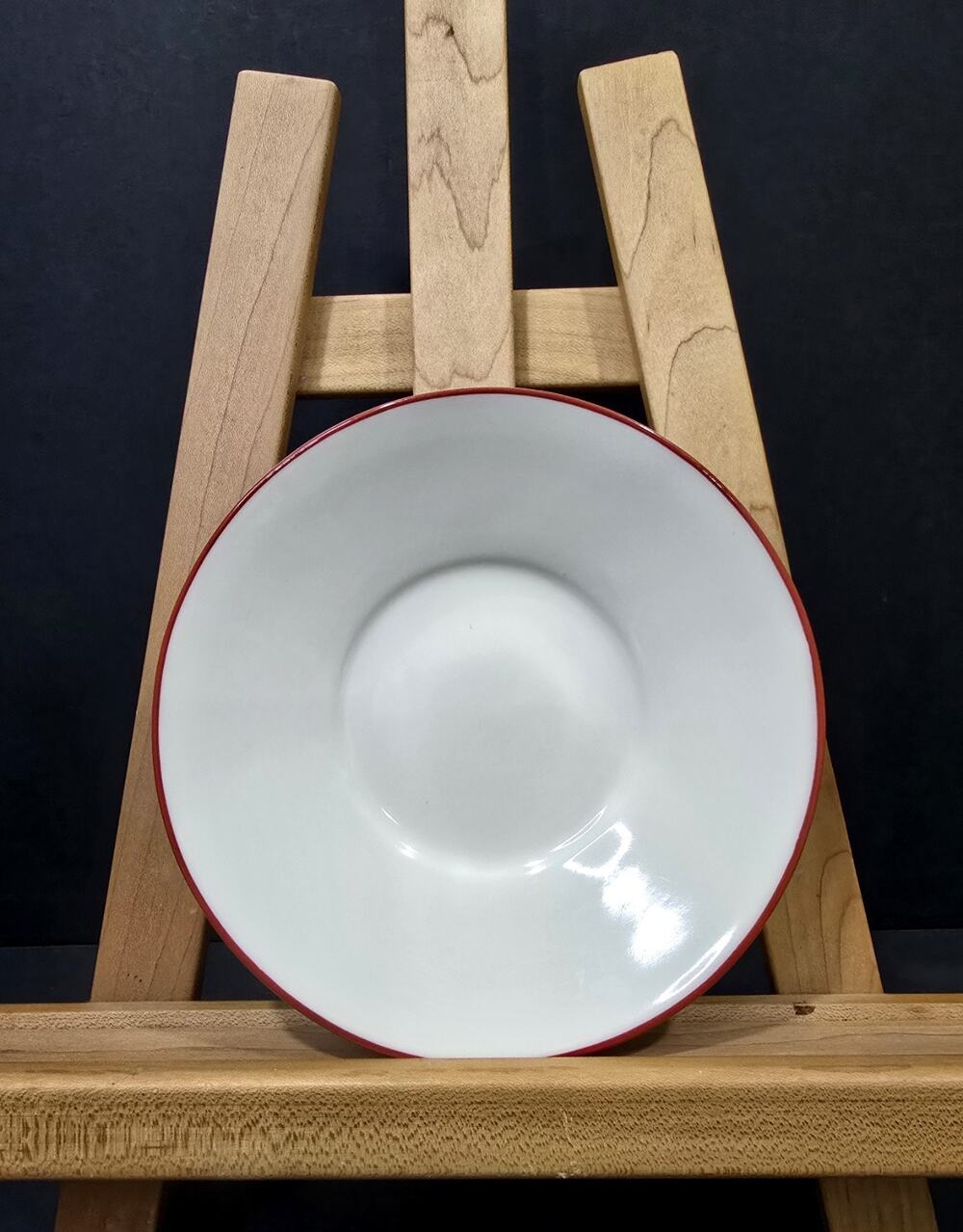 2007 Starbucks Coffee Tea Beverage Replacement Saucer - White With Red Rim